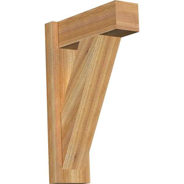 Ekena Millwork Traditional Block Rough Sawn Outlooker, Western Red Cedar, 6"W x 16"D x 24"H OUT06X16X24TRA05RWR - main